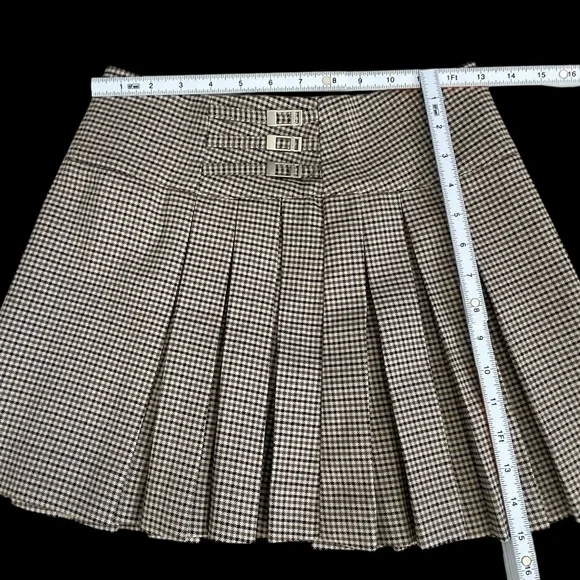 Meshki Brown Checkered Mini Skirt - Picture 5 of 6